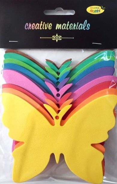 Galeria Hobby, motyle z pianki, 11,5-8,5 cm, 9 szt.