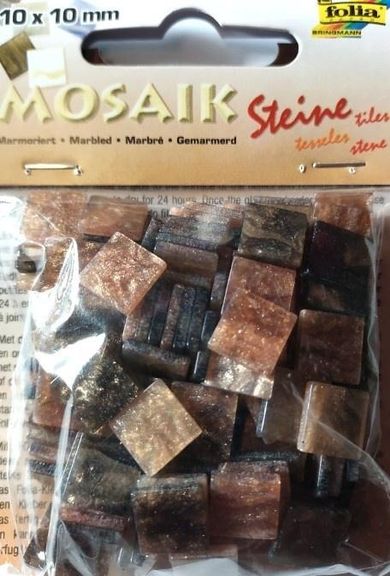 Galeria Hobby, mozaika kamyczki marmurkowe, brązowa, 10-10 mm