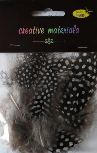 Galeria Hobby, pióra perliczek, 10-15 cm, 15 szt.