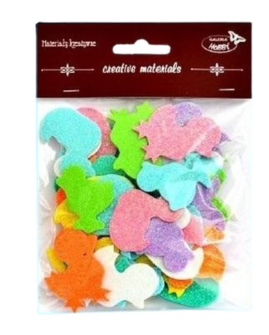 Galeria Hobby, pisklaki brokatowe, 56 szt.