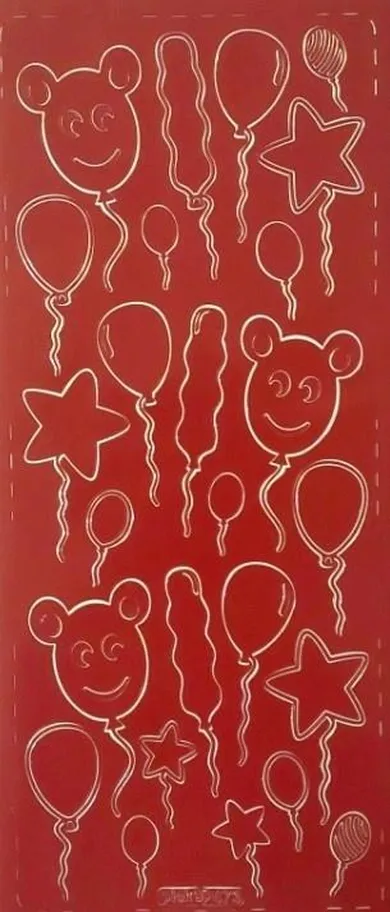 Galeria Hobby, stiker ażurowy, czerwony, 10-23cm