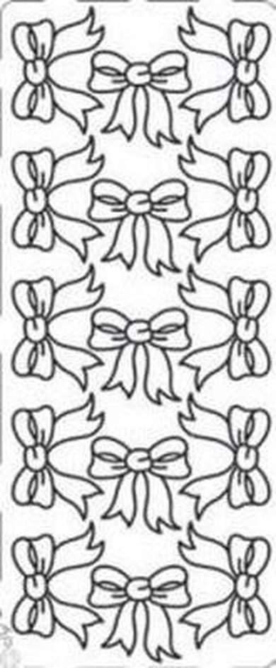 Galeria Hobby, stiker ażurowy, srebrny, 10-23 cm