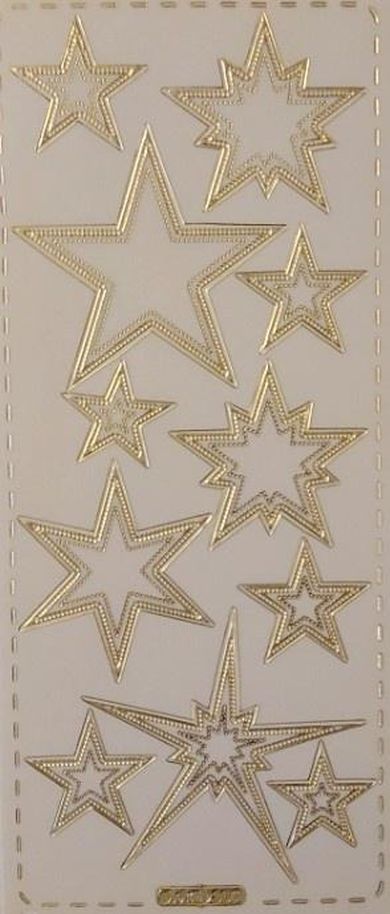 Galeria Hobby, stiker ażurowy, transparentny złoty, 10-23cm