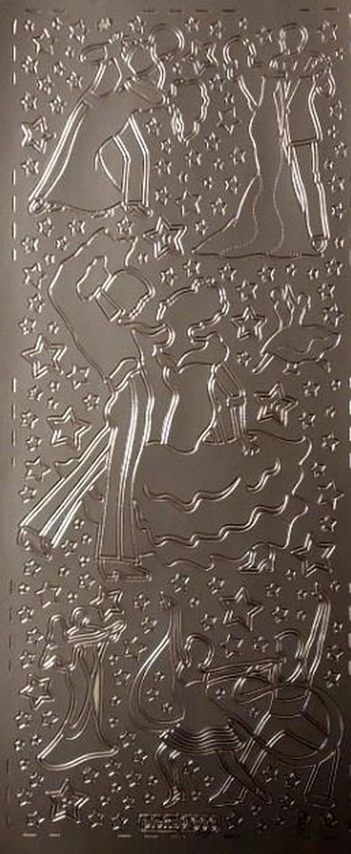 Galeria Hobby, stiker ażurowy, złoty, 10-23cm