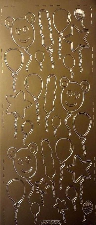 Galeria Hobby, stiker ażurowy, złoty, 10-23cm