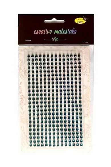 Galeria Hobby, stiker z kryształkami, turkusowy, 4 mm, 336 szt.