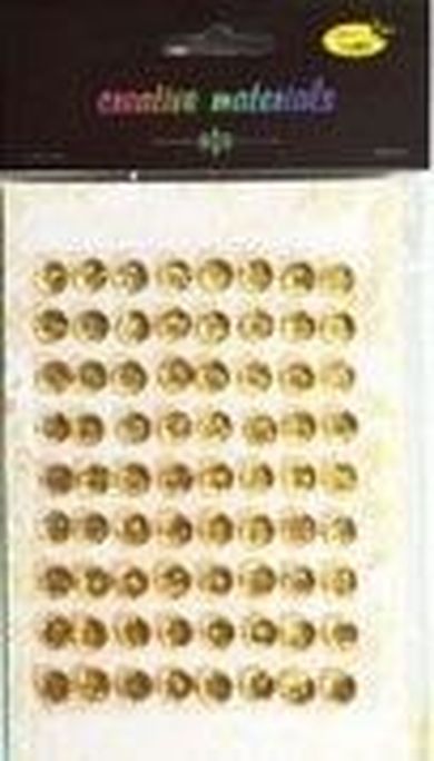 Galeria Hobby, stiker z kryształkami, złoty, 10 mm, 72 szt.