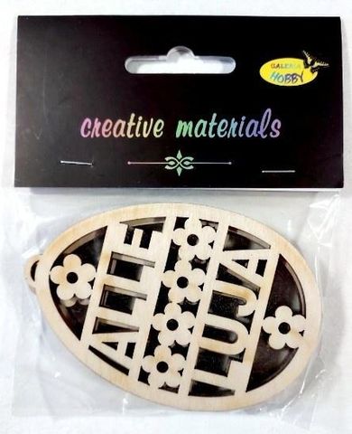 Galeria Hobby, zawieszki ozdobne, pisanki Alleluja, 3 szt.