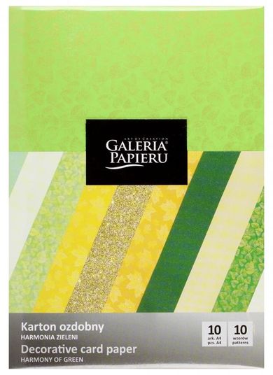 Galeria Papieru, karton ozdobny A4, Harmonia, zielony, 1 szt.