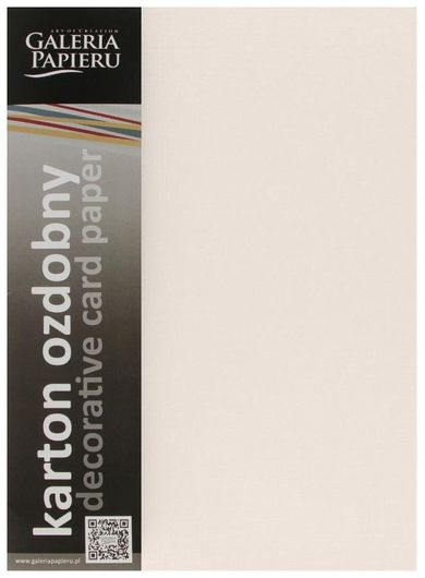 Galeria Papieru, karton ozdobny A4, krem, kratka, 220g, 20 arkuszy