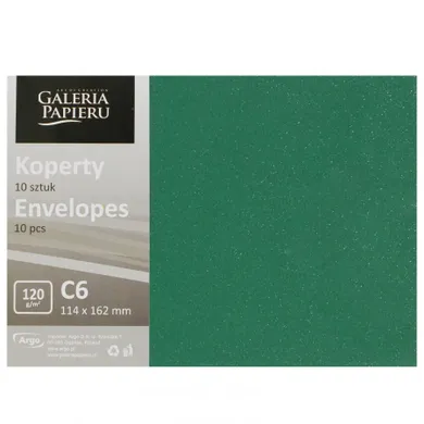 Galeria Papieru, koperta C6, zielona Mika, 10 szt.