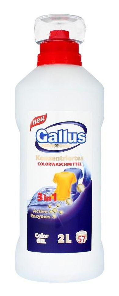 Gallus Professional, żel do prania 3w1, 57 prań, color, 2l
