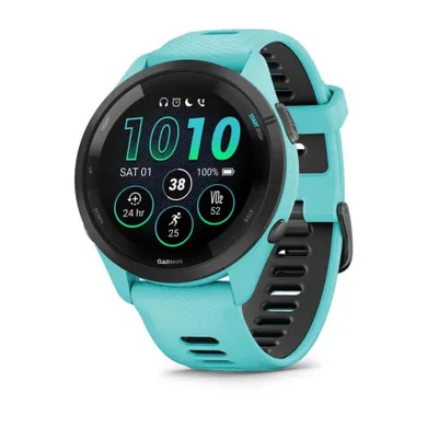 Garmin, Forerunner 265, zegarek, błękitny, 46mm
