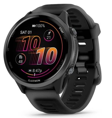 Garmin, Forerunner 570 AMOLED, zegarek, 47 mm, czarny