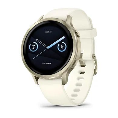 Garmin, Venu 4, smartwatch, 41 mm, Beige Lunar Gold Bone