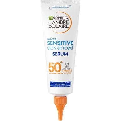 Garnier, Ambre Solaire Sensitive Advanced, serum do opalania ciała, SPF50+, 125 ml