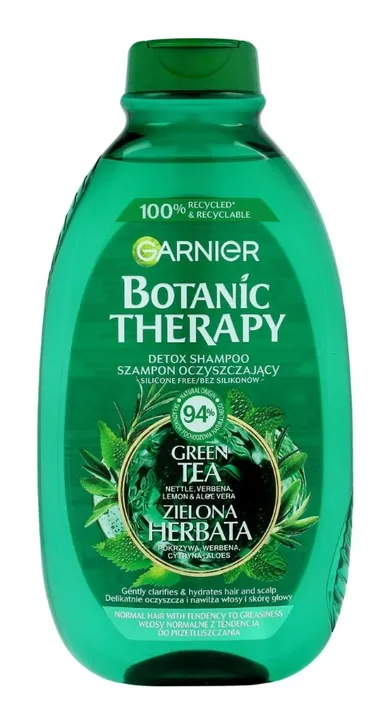 Garnier, Botanic Therapy, szampon oczyszczający, zielona herbata, 400 ml