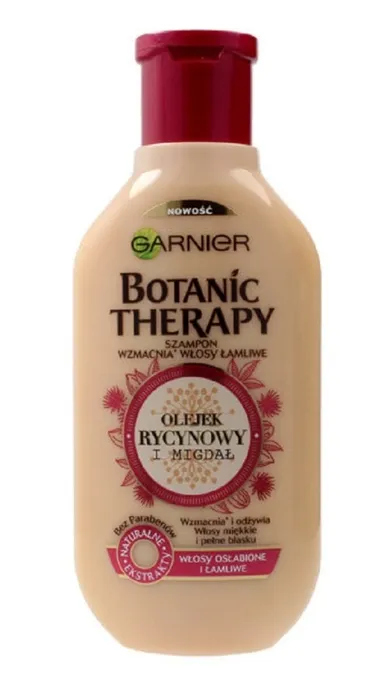 Garnier, Botanic Therapy, szampon wzmacnia włosy łamliwe, olejek rycynowy i migdał, 400 ml