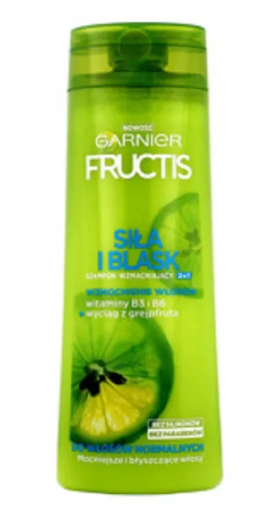 Garnier Fructis, Siła i Blask 2w1, szampon wzmacniający, 400 ml
