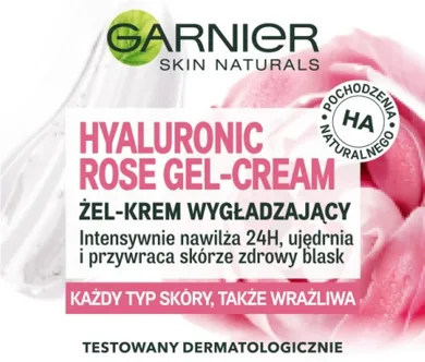 Garnier, Hyaluronic Rose Gel-Cream, żel-krem wygładzający, 50 ml