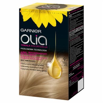 Garnier, Olia, farba do włosów, 9.1 popielaty bardzo jasny blond