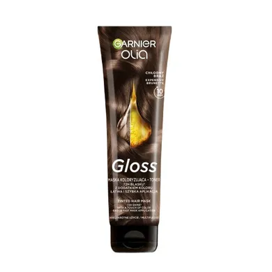 Garnier, Olia Gloss, maska koloryzująca-toner do włosów, chłodny brąz, 150 ml