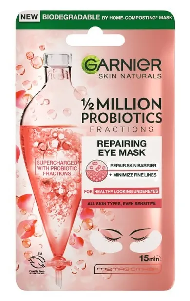 Garnier, Skin Naturals, regenerujące płatki pod oczy, 1/2 Million Probiotics, 6g