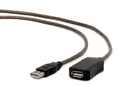 Gembird, kabel USB 2.0 M - USB 2.0 F, 5m, czarny