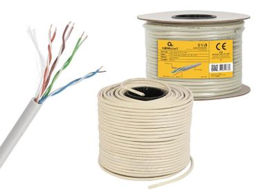 Gembird, kabel UTP, kat. 5e, 100m, szary