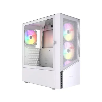 Gembird, Midi Tower Fornax 4300 ATX, obudowa, biała