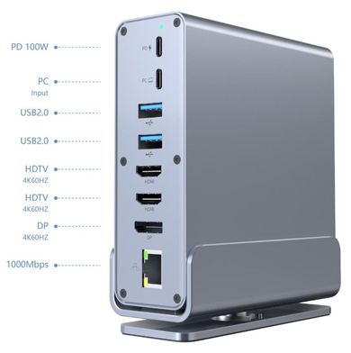 Gembird, multi adapter USB-C, 15w1