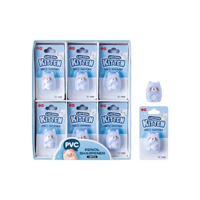 Gen Creative, temperówka i gumka do ścierania, squishy, Kotek, 1 szt.