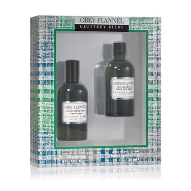 Geoffrey Beene, Grey Flannel, zestaw: woda toaletowa, spray, 120 ml + woda po goleniu, 120 ml