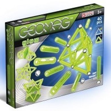 Geomag, Glow, konstrukcyjne klocki magnetyczne, 40 elementów