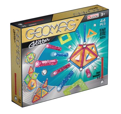 Geomag, Panels Glitter, konstrukcyjne klocki magnetyczne, 44 elementy