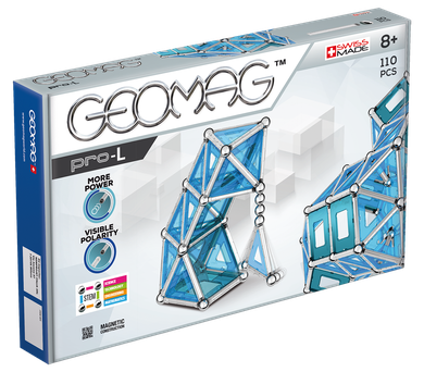 Geomag, Pro-L, konstrukcyjne klocki magnetyczne, 110 elementów
