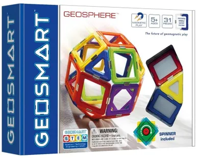 GeoSmart, GeoSphere, klocki magnetyczne, zestaw konstrukcyjny, 31 elementów