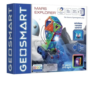 GeoSmart, Mars Explorer, klocki magnetyczne, zestaw konstrukcyjny, 51 elementów