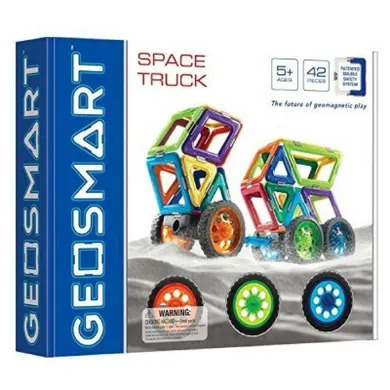GeoSmart, Space Truck, klocki magnetyczne, zestaw konstrukcyjny, 43 elementy