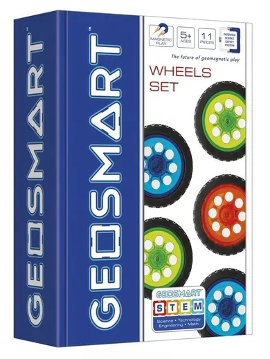 GeoSmart, Wheels Set, klocki magnetyczne, zestaw konstrukcyjny, 11 elementów