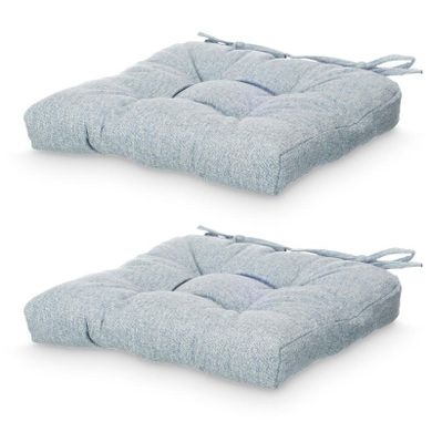 Giftdecor, poduszki na krzesło z pikowaniem i troczkami, 40-40 cm