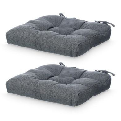 Giftdecor, poduszki na krzesło z pikowaniem i troczkami, 40-40 cm