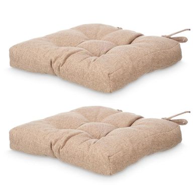 Giftdecor, poduszki na krzesło z pikowaniem i troczkami, 40-40 cm