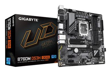 Gigabyte, płyta główna, B760M DS3H s1700 GEN5 4DDR5 HDMI/DP/DSUB mATX
