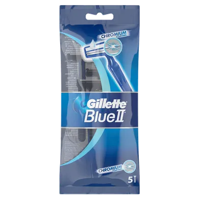 Gillette, Blue II Chromium, jednorazowe maszynki do golenia dla mężczyzn, 5 szt.