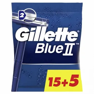 Gillette, Blue II, jednorazowe maszynki do golenia, 20 szt.