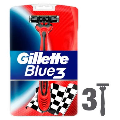 Gillette, Blue3, jednorazowe maszynki do golenia dla mężczyzn, 3 szt.