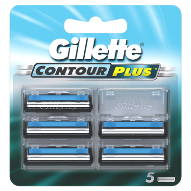 Gillette, Contour Plus, wymienne ostrza do maszynki do golenia, 5 szt.