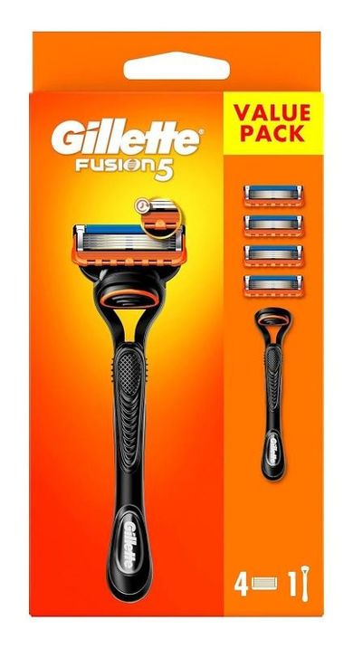 Gillette, Fusion 5, maszynka do golenia dla mężczyzn + 4 wkłady