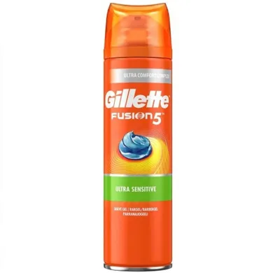 Gillette, Fusion, 5 Ultra Sensitive, żel do golenia, 200 ml
